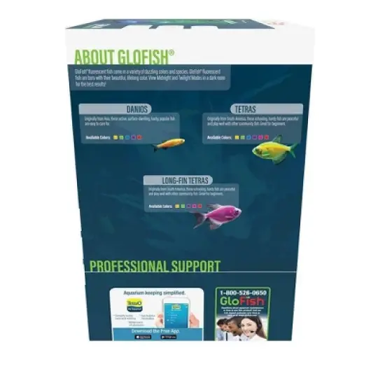 GloFish Hinged Cycle Light And Hidden Filtration Aquarium 5gal image {9}