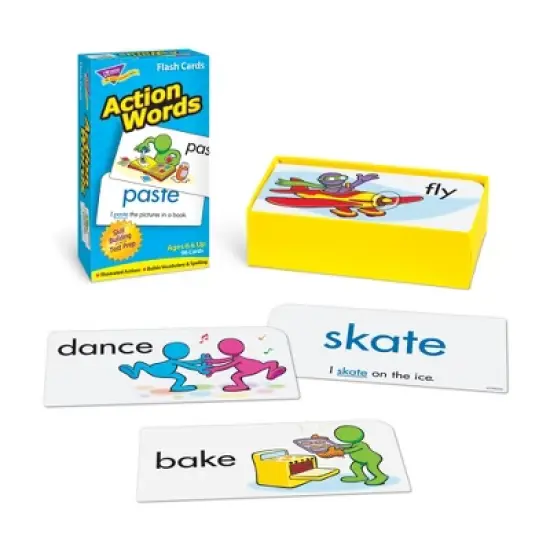 TREND Action Words Skill Drill Flash Cards image {2}