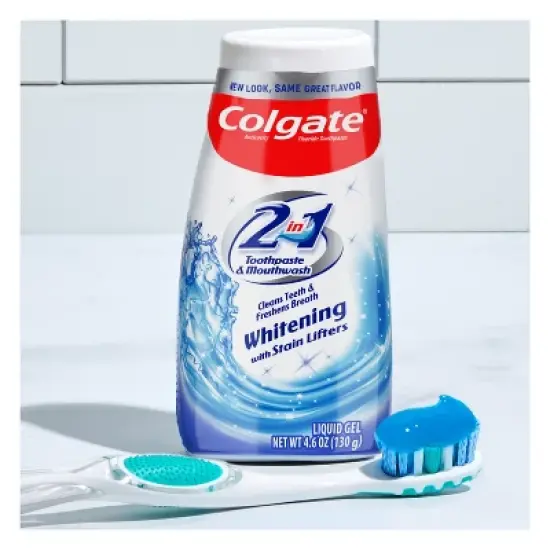 Colgate 2-in-1 Whitening Gel Toothpaste and Mouthwash - 4.6oz image {3}
