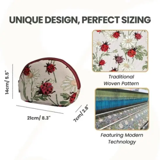 Signare USA Ladybug Red Cosmetic Bag/ Makeup Bag image {2}