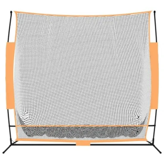 vidaXL Golf Practice Net Black and Orange 84.6"x42.1"x85" Polyester image {2}
