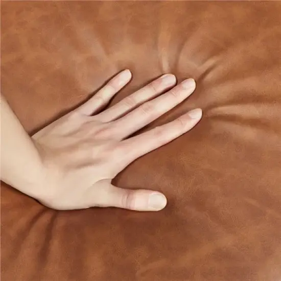 Yaheetech Modern Faux Leather Upholstered Armchair Accent Chair with Solid Wood Legs image {6}