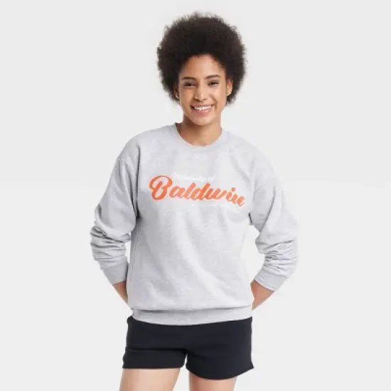 Women's Philadelphia Printworks Baldwin Graphic Sweatshirt - Heathered Gray image {3}