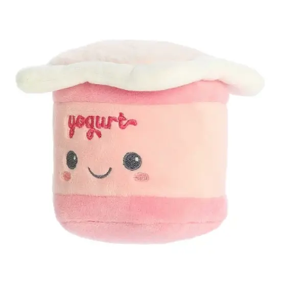 ebba Foodies 4.5" Yogurt Pink Stuffed Animal image {4}