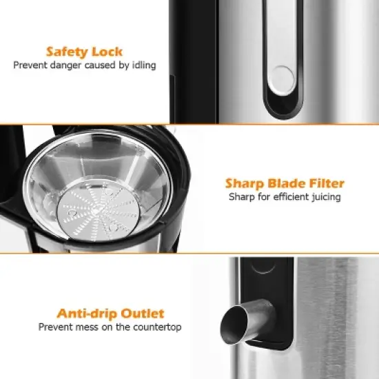 Costway Juicer Machine Juicer Extractor Dual Speed w/ 2.5'' Feed Chute image {8}