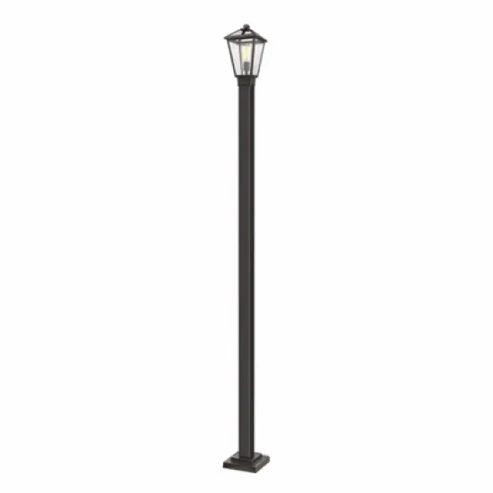 Talbot 110" Outdoor Post Light - Dimmable Steel Fixture for Walkways, 1 Bulb, Wet Rated image {3}