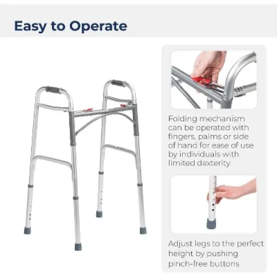 DRIVE MEDICAL DELUXE WALKER 2 BUTTON image {3}