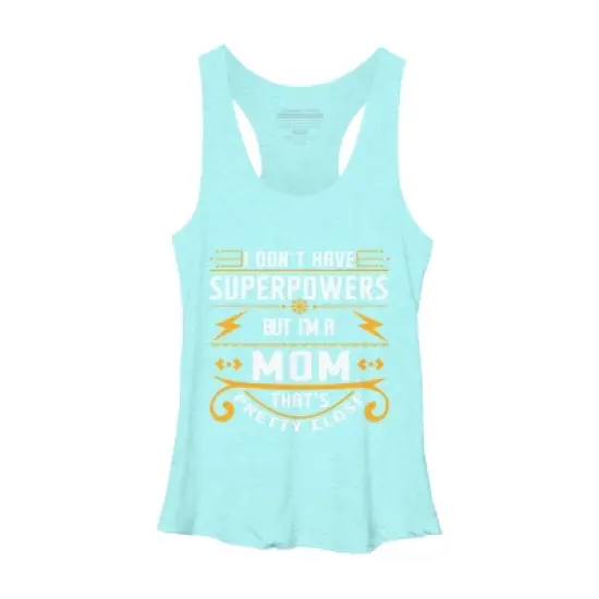 Women's Design By Humans I Don't Have Superpowers But I'm a Mom By ryona Racerback Tank Top image {4}