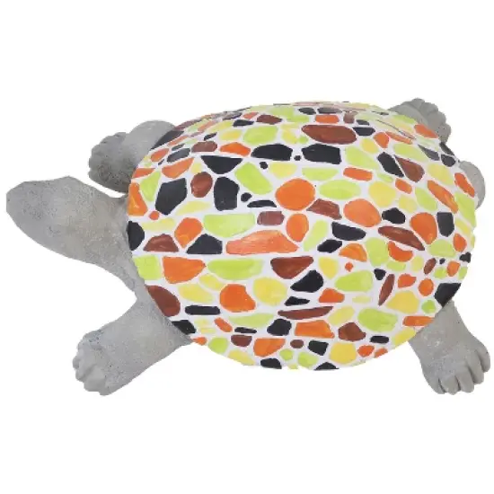 Sunnydaze 10.5" Mildred the Magnanimous Mosaic Polystone Turtle Statue with Hand-Painted Shell image {5}