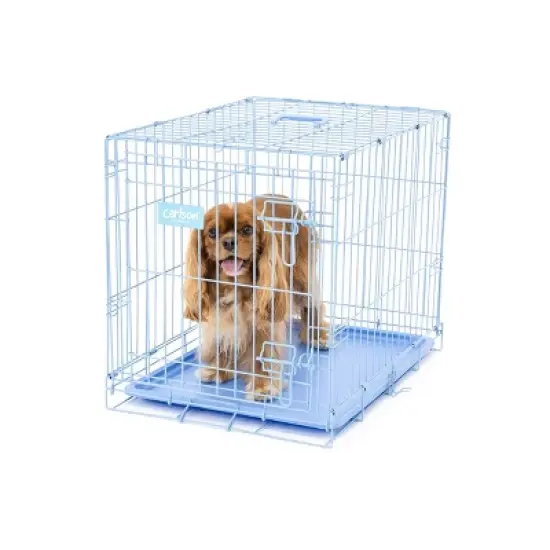 Carlson Single Door Wire Dog Crate - Blue S image {1}