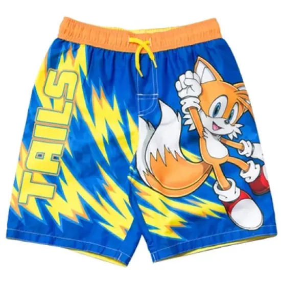 SEGA Sonic the Hedgehog Knuckles Tails Swim Trunks Bathing Suit Little Kid to Big Kid  image {10}