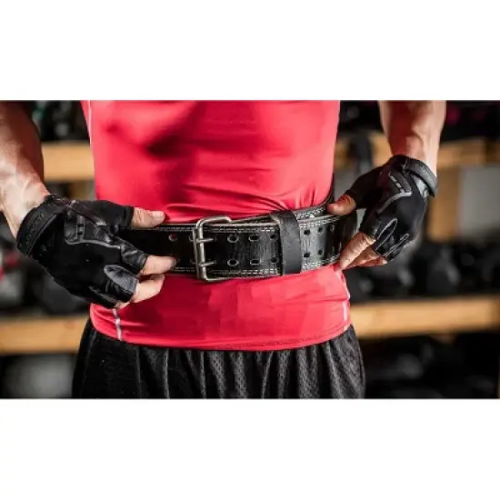 Harbinger 6" Padded Leather Weight Lifting Belt image {1}