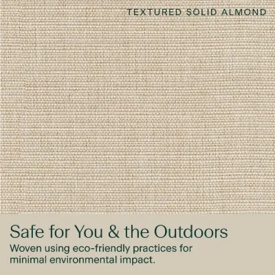 Honeycomb Outdoor Chaise Lounge Cushion - Textured Solid Almond image {6}
