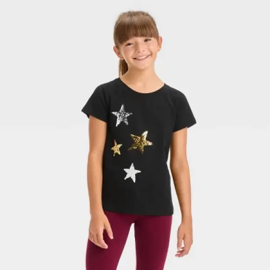 Girls' Short Sleeve Flip Sequin T-Shirt - Cat & Jack&trade; image {1}