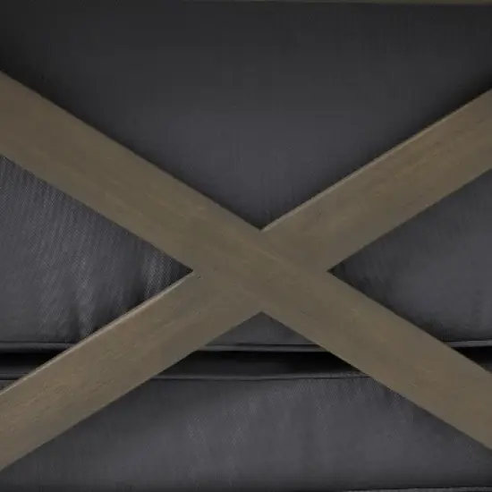 Suki 2-Piece Acacia Wood Gray Sofa with Cushions, Patio Sectional Sofa Conversation Set, Outdoor Furniture - Maison Boucle image {8}