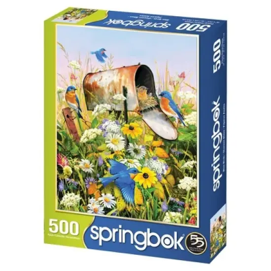 Sprinkbok Blue Birds Jigsaw Puzzle - 500pc image {1}
