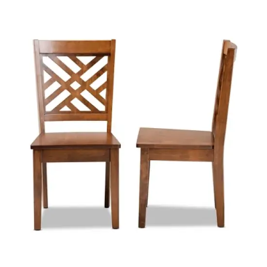 Caron Wood Dining Chair Set - Baxton Studio image {2}