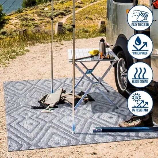 Balansat Moroccan Diamond Indoor/Outdoor Area Rug - JONATHAN Y image {11}