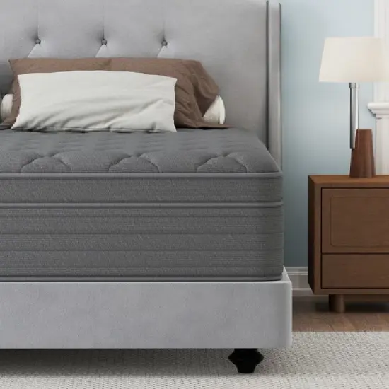 CHEVNI 12-14 Inch Mattress in a box Hybrid Spring Memory Foam Medium Firm Gray image {4}