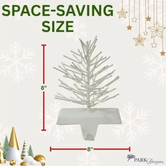 Park Designs Metal Tree Stocking Hanger White Set image {1}