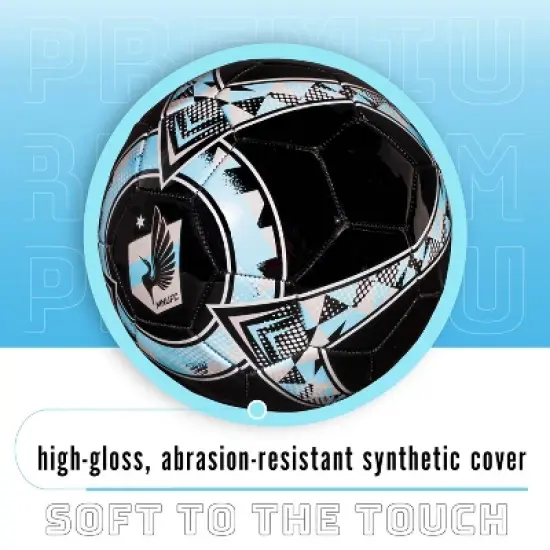 MLS Minnesota United Size 5 Soccer Ball: Rubber Bladder, image {6}