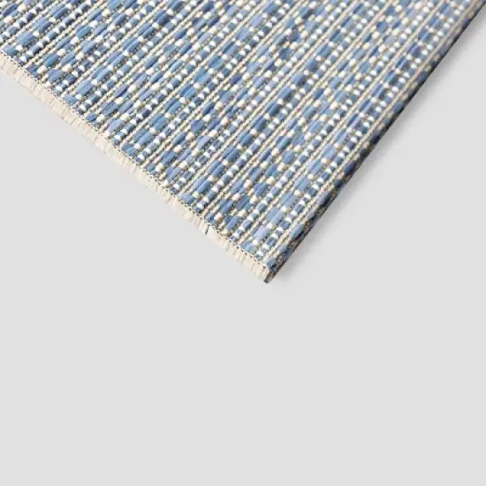 Drum Weave Outdoor Rug Blue - Threshold image {1}