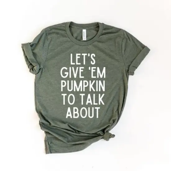 Simply Sage Market Women's Let's Give 'Em Pumpkin To Talk About  Short Sleeve Graphic Tee image {3}
