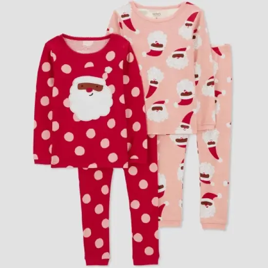 Carter's Just One You&reg; Toddler Girls' Polka Dot Santa Pajama Set image {3}