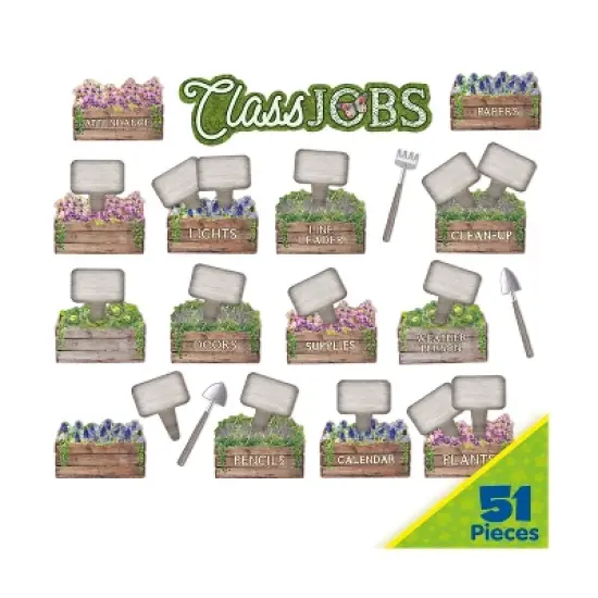 Eureka&reg; Curiosity Garden Class Jobs Mini Bulletin Board Set image {1}