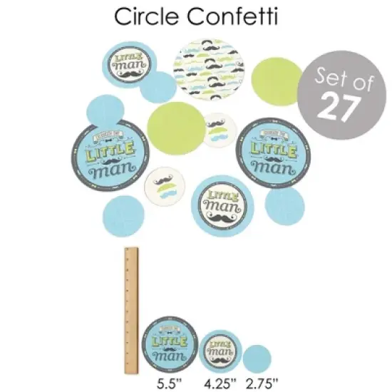 Big Dot of Happiness Dashing Little Man Mustache Party - Baby Shower or Birthday Party Supplies - Banner Decoration Kit - Fundle Bundle image {5}