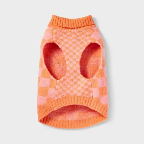 Checkered Knit Dog Sweater - Pink - Boots & Barkley&trade; image {2}