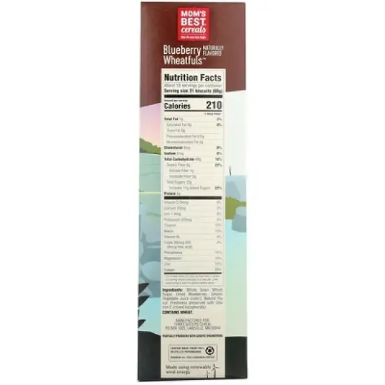 Mom's Best Blueberry Wheatfuls Cereal - Case of 12/22 oz image {4}