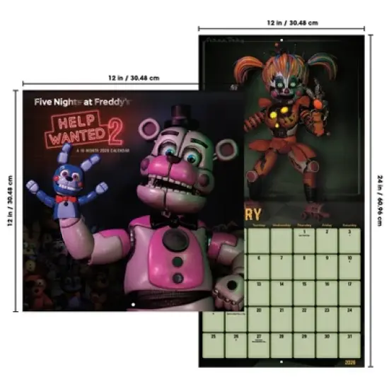 Trends International 2026 Five Nights at Freddys 12"x12" Wall Calendar image {6}