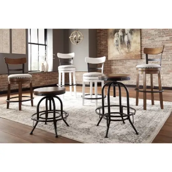 Valebeck Upholstered Swivel Counter Height Barstool - Signature Design by Ashley image {5}