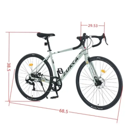 INFURNIC Bicycles, 27.5 Inch Road Bike for Women and Men, 7 Speed Road Bike, Green, 68.8"*26.37"*39.37" image {1}