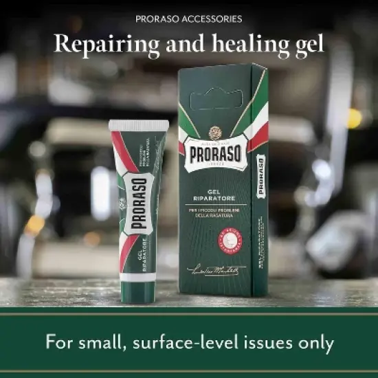 Proraso Green Razor Cut Repair Gel | Suitable for All Skin Types | Instantly Creates a Thin Protective Layer | Soothes Skin - (0.5 oz) image {2}