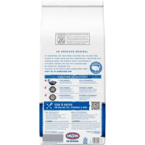 Kingsford 16lb Charcoal Briquettes: Quick Lighting, USA-Made, Outdoor Grilling Fuel image {10}