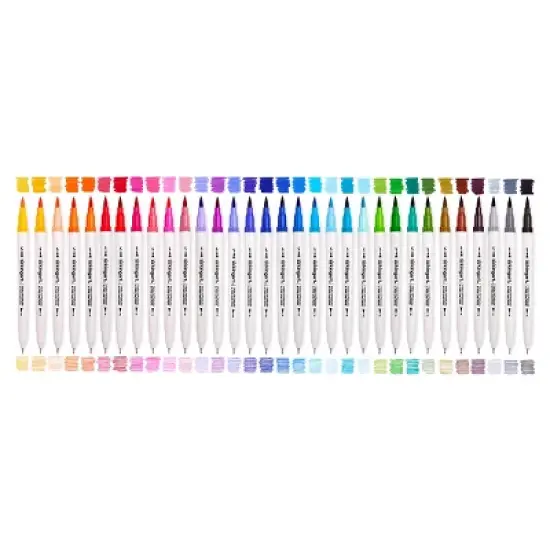 KINGART Twin-Tip&trade; Brush & Fine Pens 32 Colors image {1}
