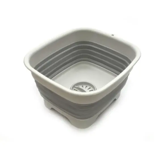 SAMMART 9.1L (2.4Gallon) Collapsible Dishpan with Draining Plug image {10}