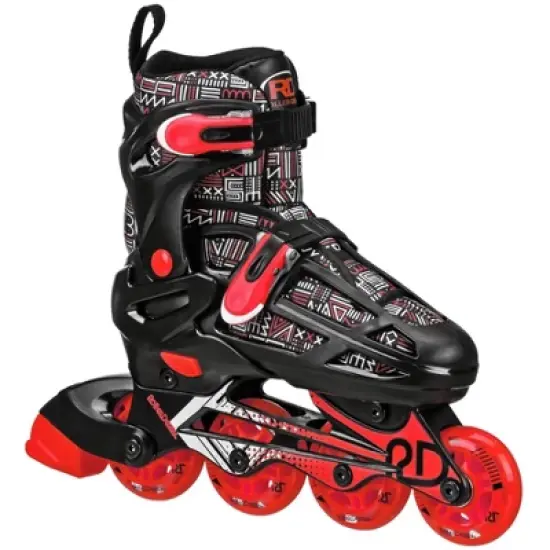Roller Derby Caspian Kids' Adjustable Inline-Quad Combo Skates - Black (3-6) image {2}