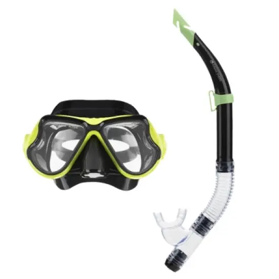 Hawaii Divers Beluga Jr Snorkel Combo &ndash; Bright Yellow/Black | Ages 8+ image {1}