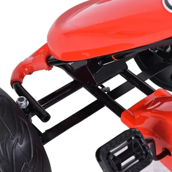 Costway Go Kart Kids Ride On Car Pedal Powered 4 Wheel Racer Stealth Outdoor Toy image {6}