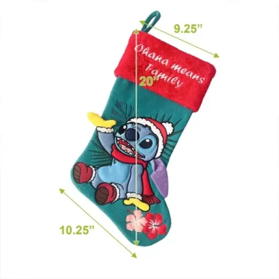WondaPop Stitch Santa Hat Applique Christmas Stocking image {2}