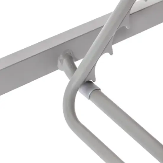 LeisureMod Marlin Patio Sling Chaise Lounge Chair in Grey Aluminum image {9}