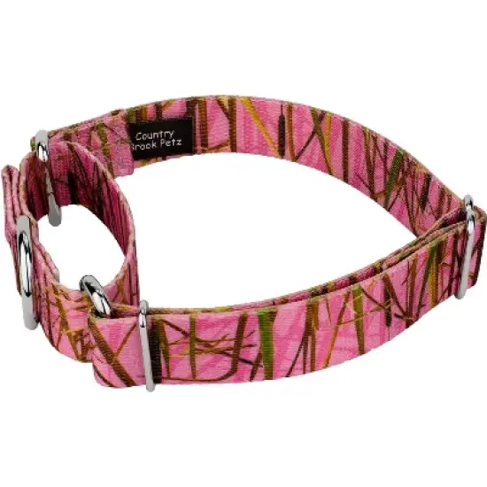 Country Brook Petz Pink Waterfowl Camo Martingale Dog Collar image {1}