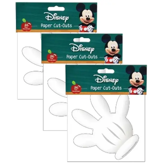 Eureka Mickey Mouse Clubhouse Hand Paper Cut Outs 36 Per Pack 3 Packs (EU-841001-3) image {2}