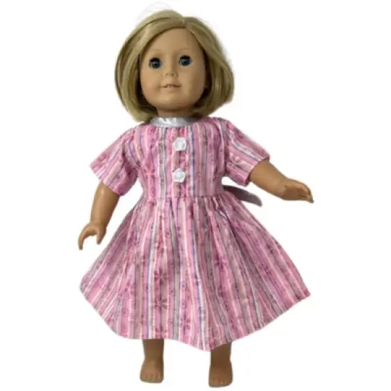 Doll Clothes Superstore Size 8 Matching Pink And Silver Dresses For Child And Doll image {2}