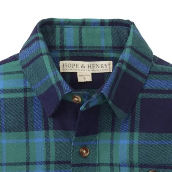 Hope & Henry Boys' Flannel Button Down Shirt, Infant image {1}