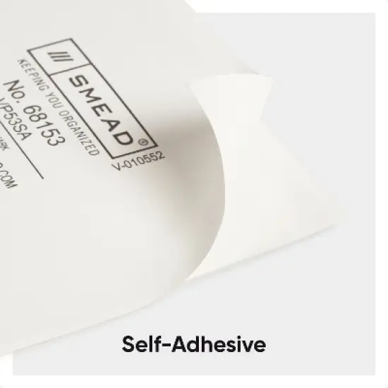 Smead Self-Adhesive Poly Pockets Top Load 5-5/16 x 3-5/8 Clear 100/Box 68153 image {5}