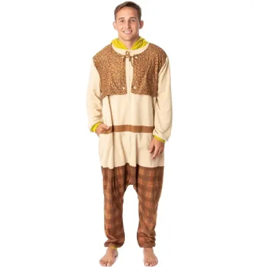 DreamWorks Shrek Mens' Movie Film Costume Footless Sleep Union Suit Multicolored image {4}
